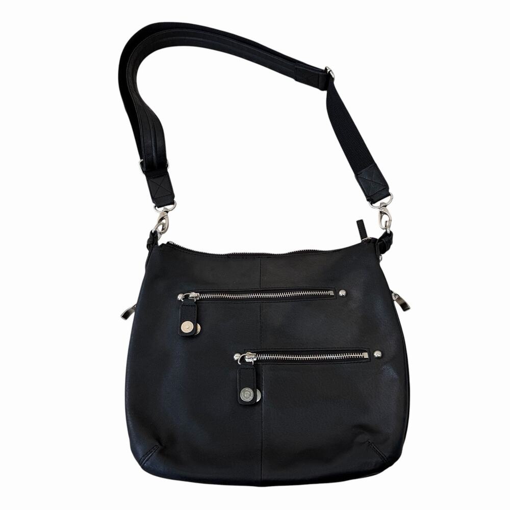 Concealed Carry Gun Tote'n Mamas Black Leather Shoulder Crossbody Bag Purse NWOT